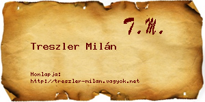 Treszler Milán névjegykártya