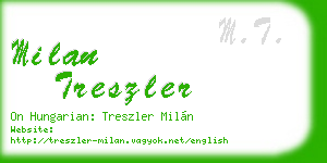 milan treszler business card