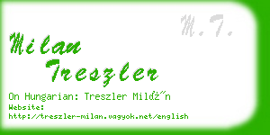 milan treszler business card